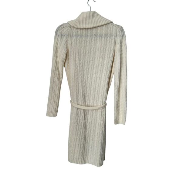 Ann Taylor Loft Sweater Size S Ivory Angora Rabbit Hair Blend Open Cardigan - Picture 6 of 11